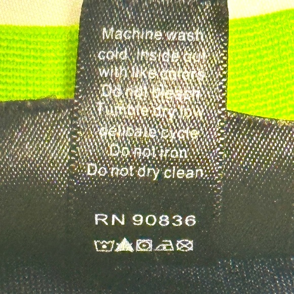 Lady 12 Seahawks Blue and Neon Green V-Neck Jersey Dress - Picture 5 of 6